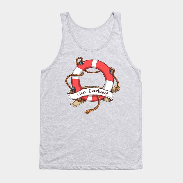 Man Overboard Tank Top by RadCoolguy